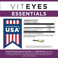 Viteyes Essentials bottle top view implying simple daily regimen.