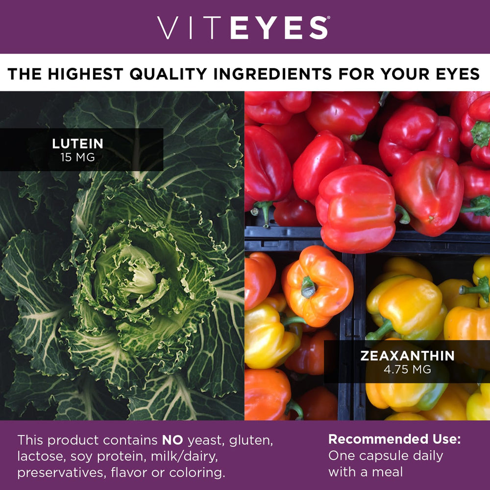 Viteyes Essentials Floraglo lutein capsule detail highlighting premium ingredient.