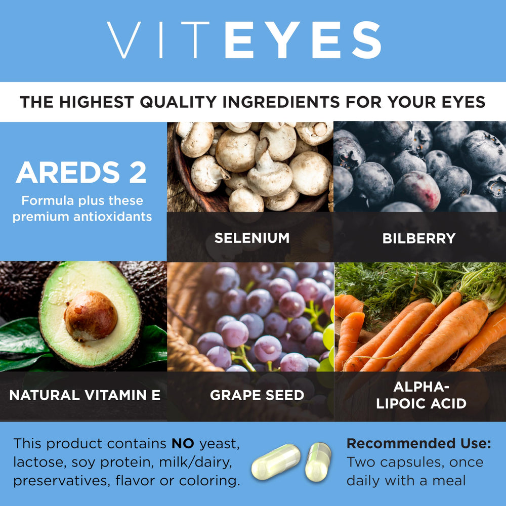 Viteyes FloraGlo lutein zeaxanthin bilberry for macular support.