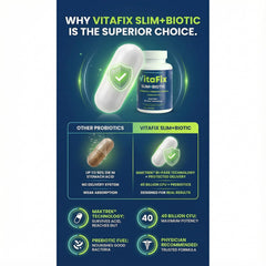 VitaFix SlimBiotic digestive-system graphic illustrates gut support
