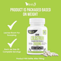 VITINITY unflavored colostrum capsules blend easily with beverages.