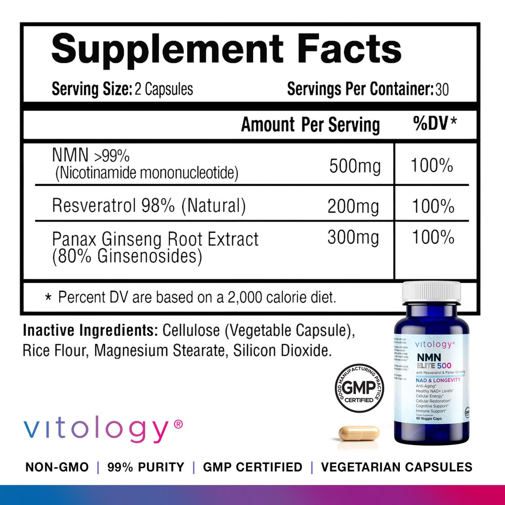 Vitology NMN Elite 500 lifestyle image suggesting daily use