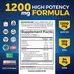 Viva Naturals Antarctic Krill Oil bottle pour showing convenient dosing.