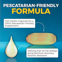 Viva Naturals Omega-3 pescatarian friendly capsule design.