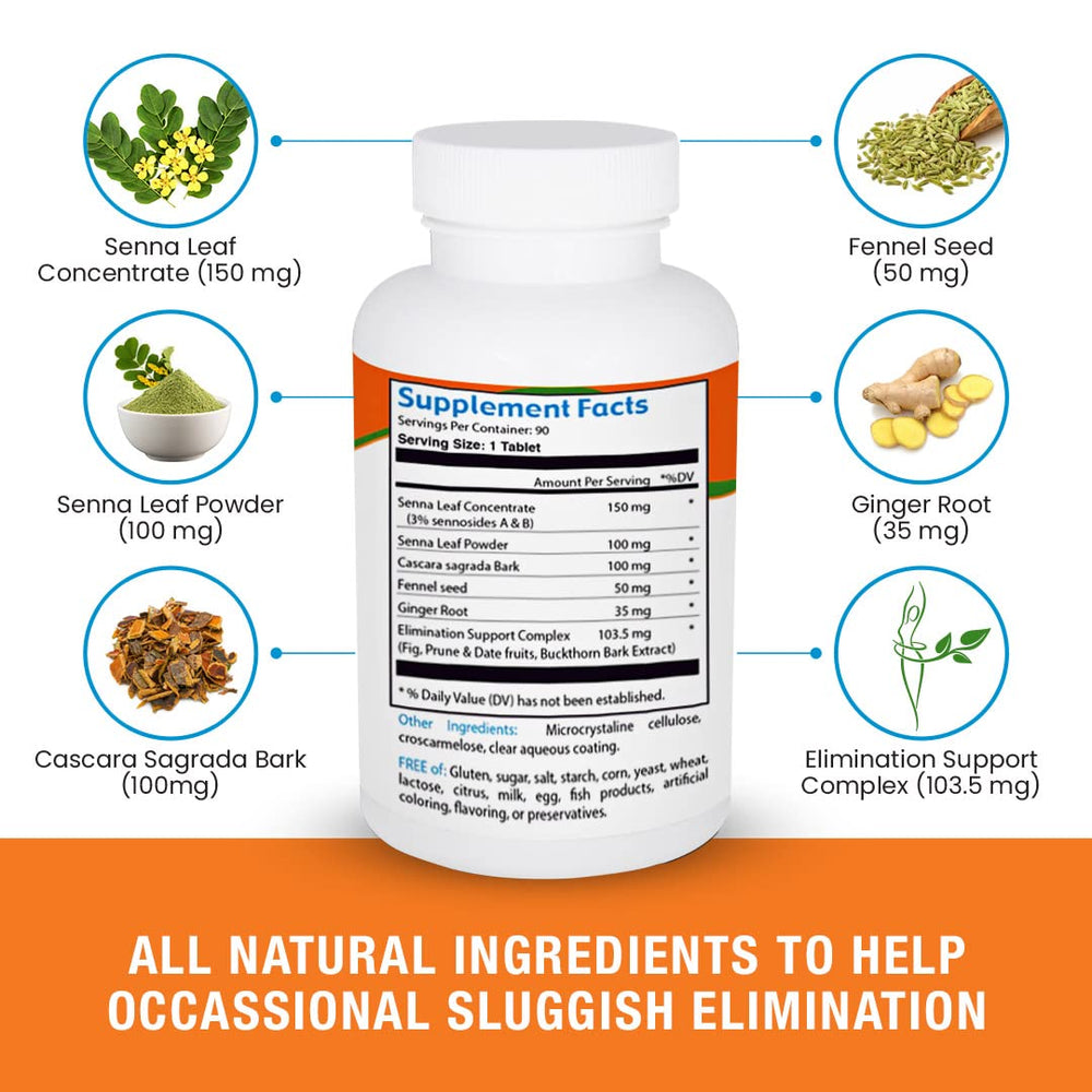 Lifestyle scene suggesting bloating relief use case with natural laxative blend