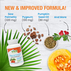 Viva Vitamins Prostate Health pygeum ingredient close-up suggesting prostate support benefits