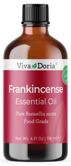 Viva Doria frankincense essential oil bottle cap close-up for aromatherapy and focus.