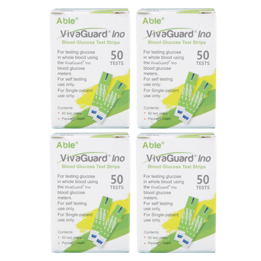 Vivaguard Ino test strips 200-count pack for reliable home glucose monitoring