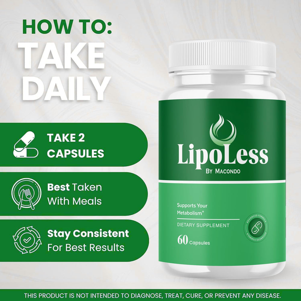 VIVALIS Lipoless bottle and capsules on a table for easy daily dosing.