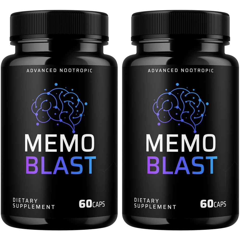 VIVALIS Memo Blast bottle front, premium daily wellness supplement display.