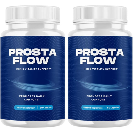VIVALIS ProstaFlow capsules bottle front demonstrates daily prostate wellness support.