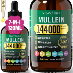 VivaVitalize Mullein Drops bottle for daily breathing support