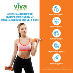 Viva Vitamins Super Magnesium bottle pouring to suggest easy serving