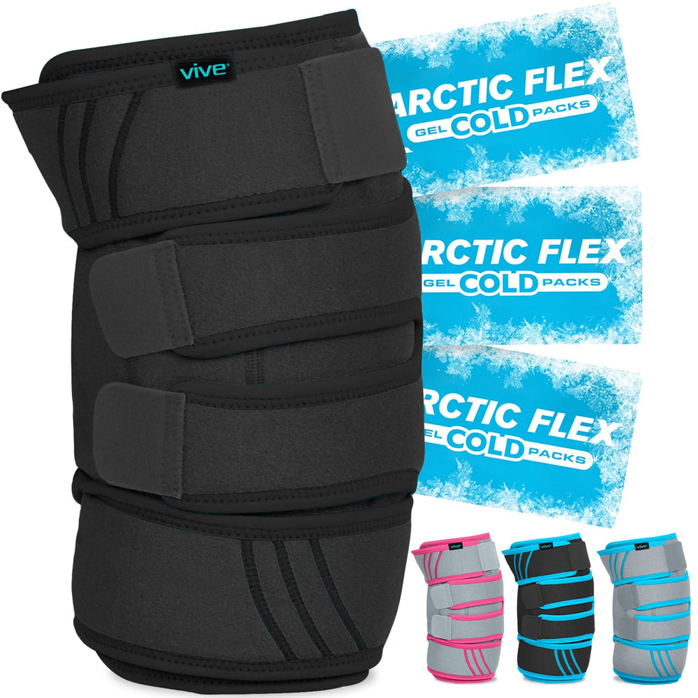 Vive Knee Ice Pack Wrap front view for targeted cold therapy and knee comfort