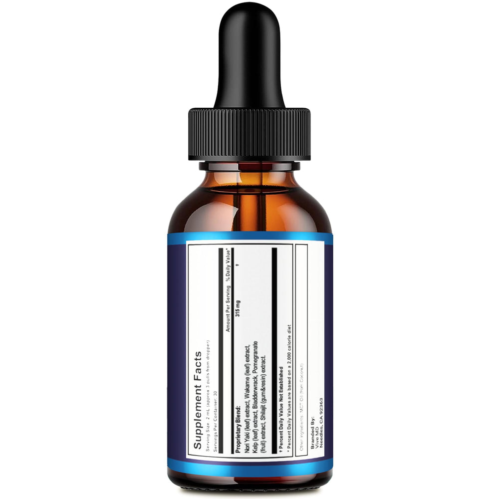 VIVE MD Prostadine drops label closeup shows official formula details