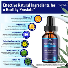 Drops being added to water for easy intake with VIVE MD Prostadine