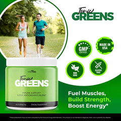 VIVE MD Tonic Greens drink served in a glass for a quick greens boost.