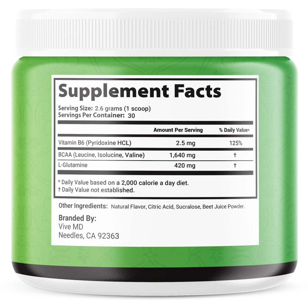 VIVE MD Tonic Greens powder being poured into a shaker for quick mix