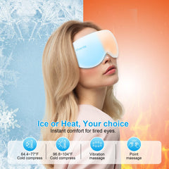 Viverde Eye Massager with vibration modes for personalized relaxation.