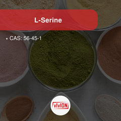 Vivion L-Serine powder manufacturing ingredient in lab setting.