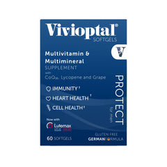 Vivioptal Men ingredients close-up emphasizes CoQ10 and antioxidants