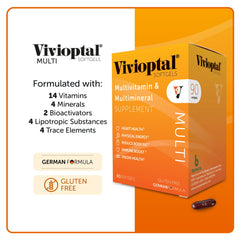Vivioptal Multi daily dose scene suggests stress relief and focus potential.
