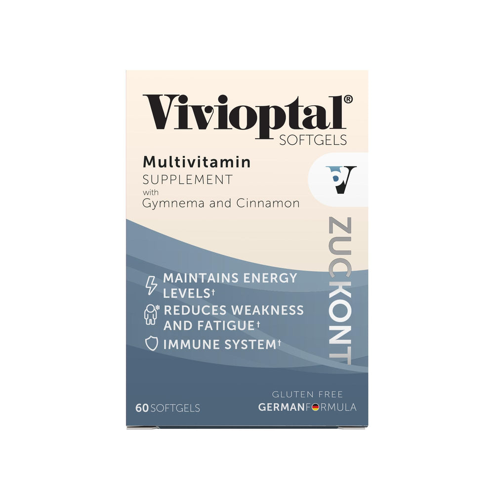 Vivioptal multivitamin softgels highlighting essential nutrients for everyday vitality