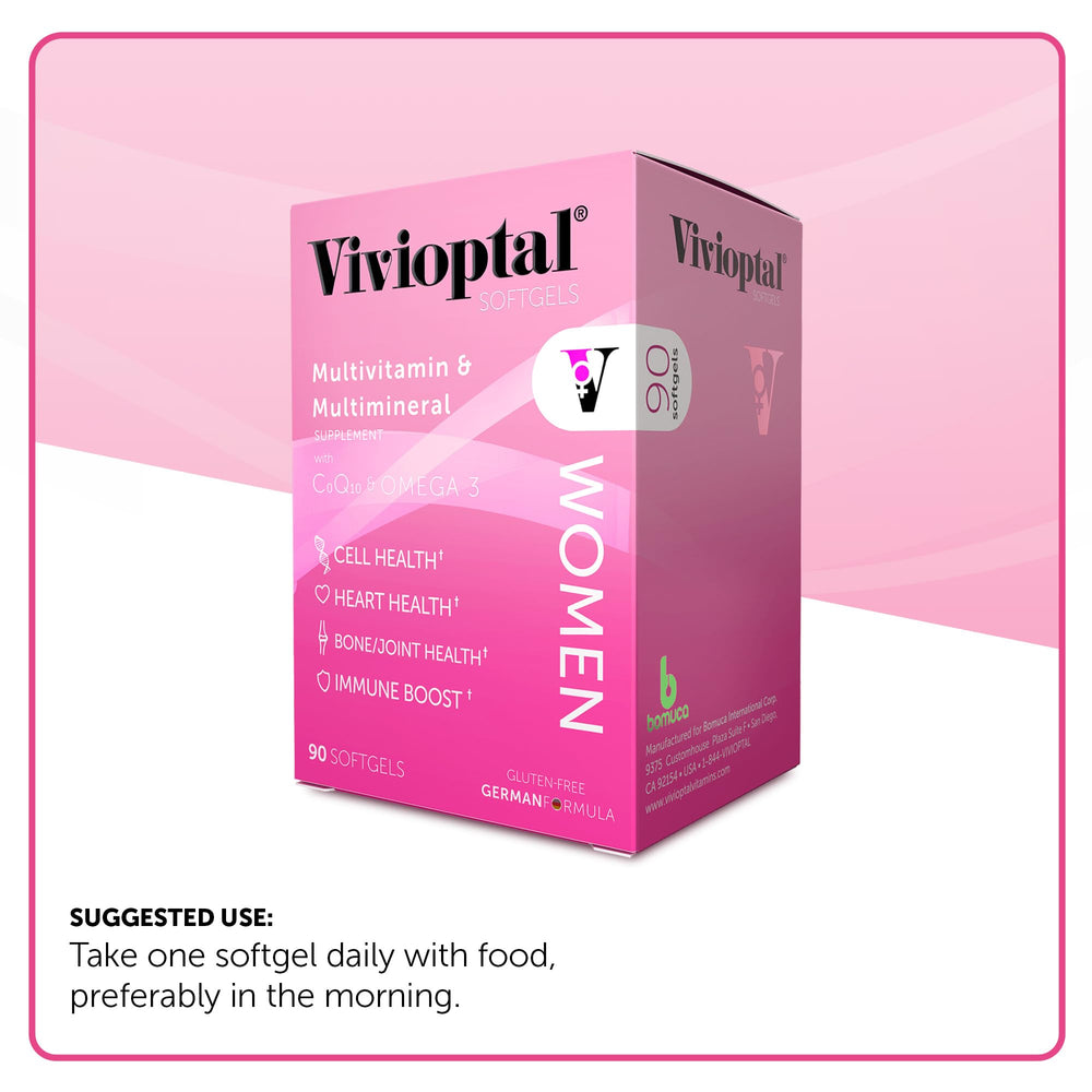 Vivioptal Women pouring capsules for simple daily dose