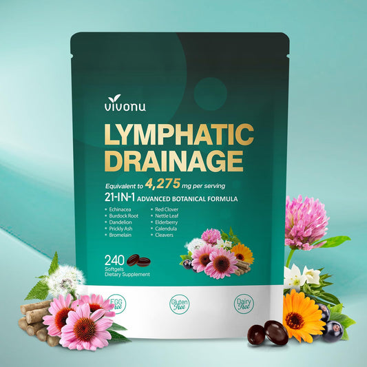 VivoNu Lymphatic Drainage bottle ready for daily wellness support