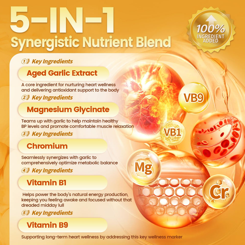 VivoNu magnesium chromium B1 B9 ingredients graphic emphasizes the synergistic nutrients.