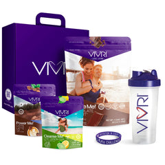 VIVRI 10-Day Challenge Chocolate Delight shaker close-up, smooth shake texture
