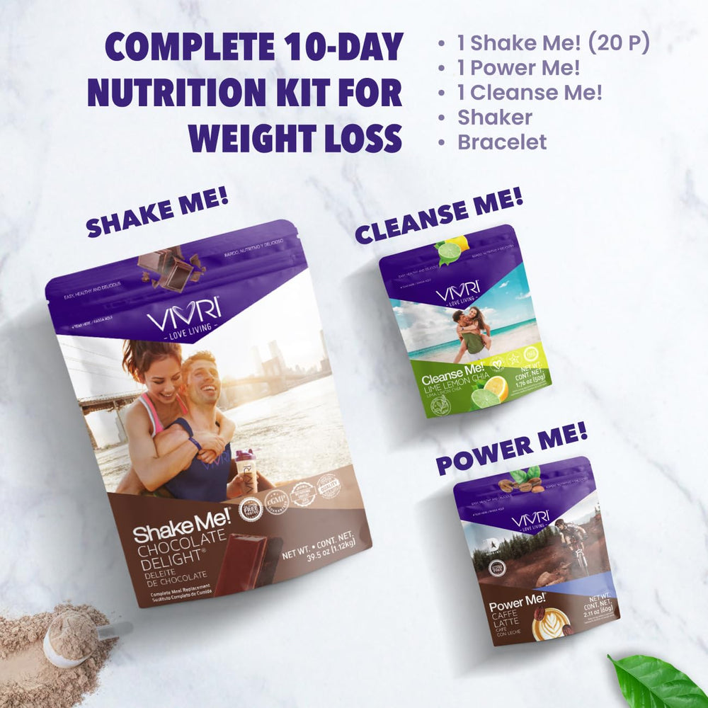 VIVRI 10-Day Challenge premium triple protein powder tub for lean muscle support