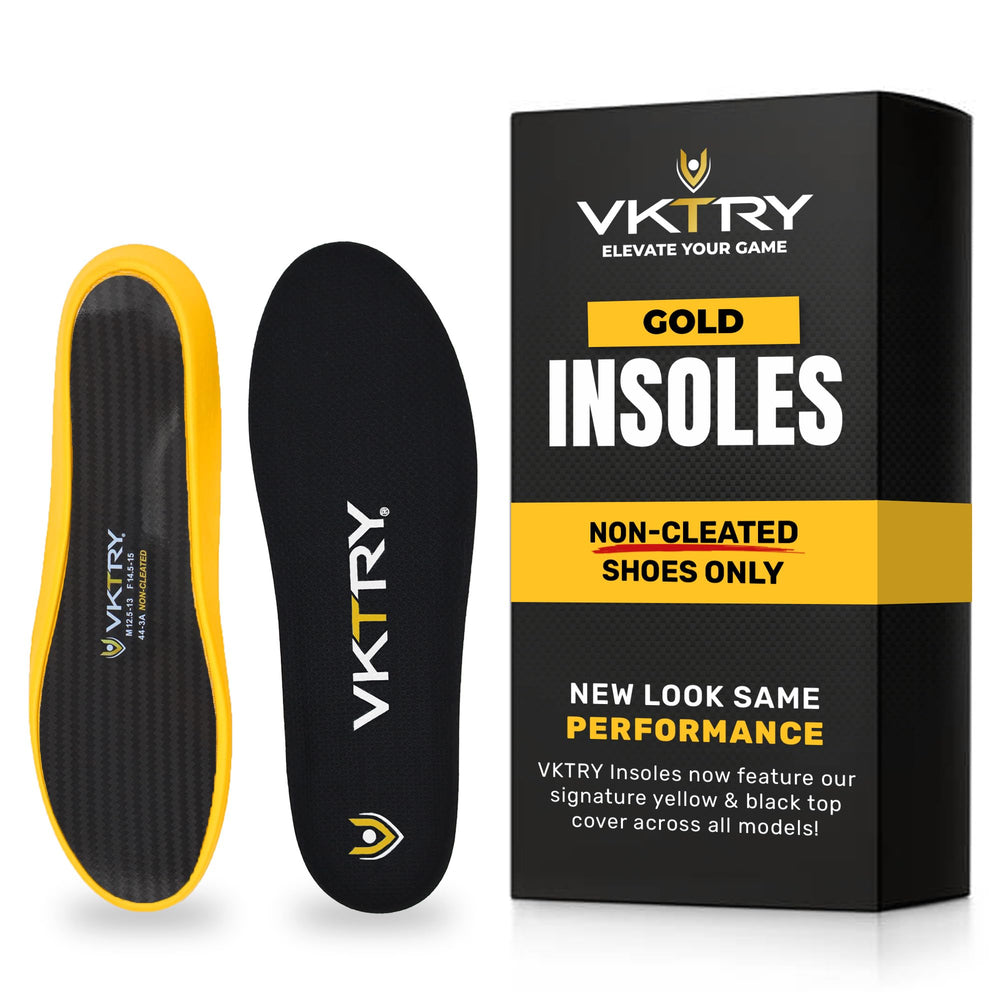 VKTRY Gold carbon fiber baseplate shows a firm, responsive energy return for powerful moves
