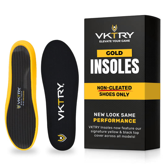 VKTRY Gold carbon fiber baseplate shows a firm, responsive energy return for powerful moves