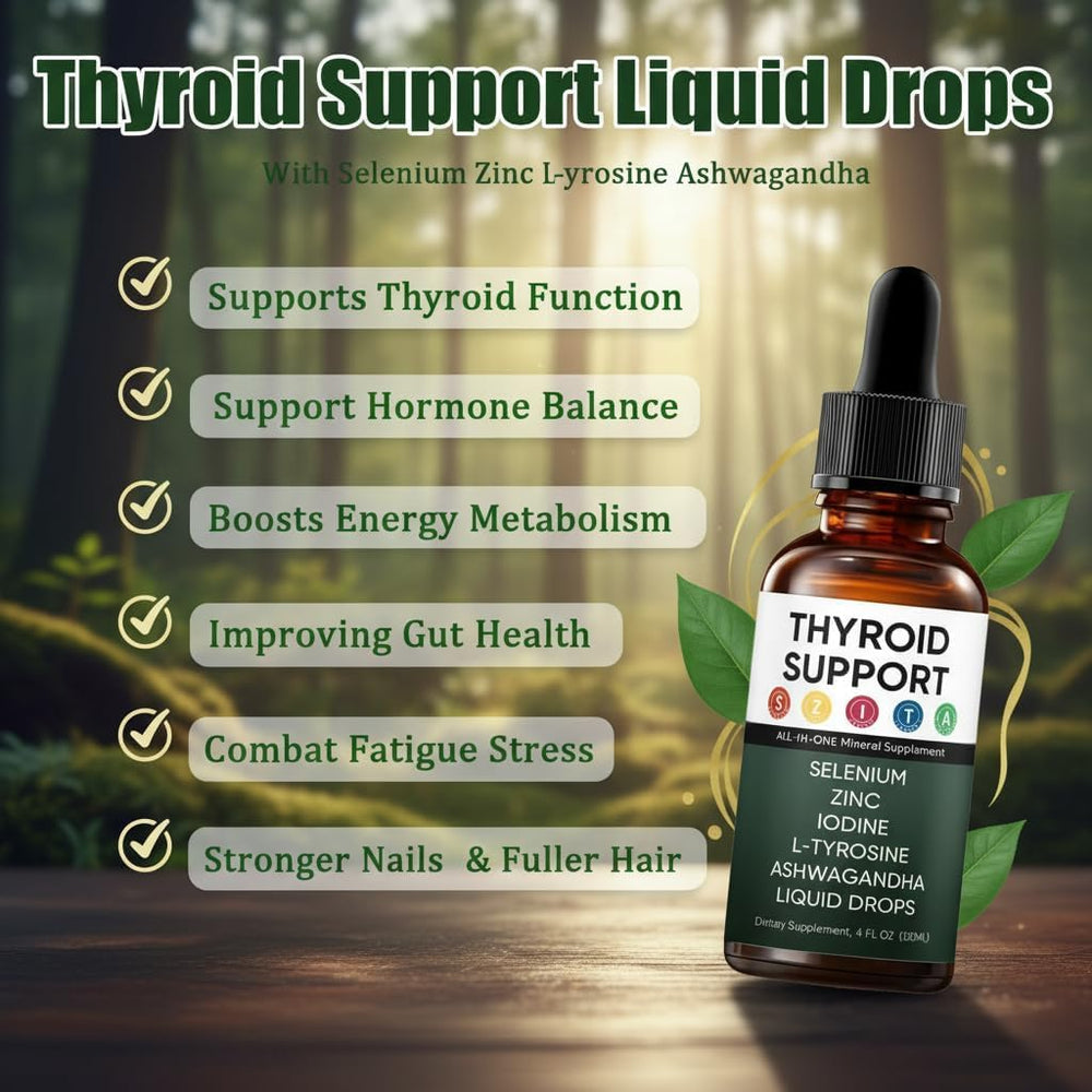 Vlsdoin Kindled Thyroid Support Drops dropper pour demonstrates easy daily dosing