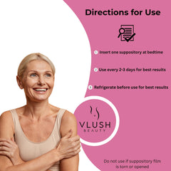 VLUSH fragrance-free labeling indicating clean, gentle intimate care.