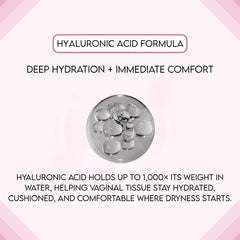 VLUSH suppositories being applied during use for targeted intimate hydration.