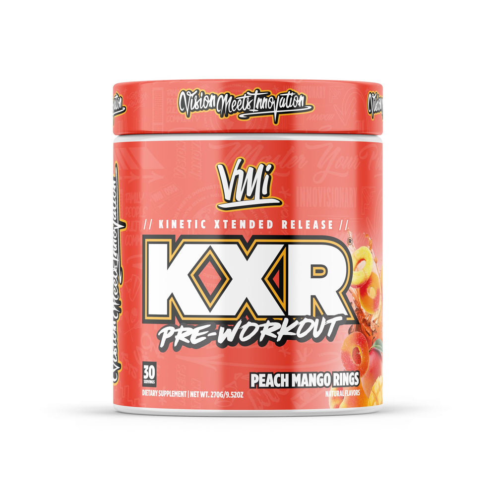 VMI Sports KXR Peach Mango Rings bottle ready-to-drink energy.