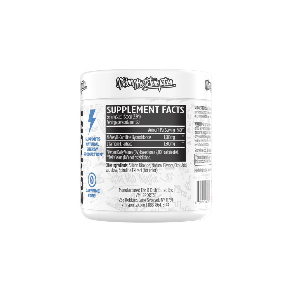 Pouring VMI Sports L-Carnitine 3000 powder supports endurance during workouts.