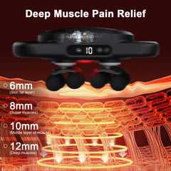 Vnina cordless massage gun powered by a rechargeable battery for on the go use