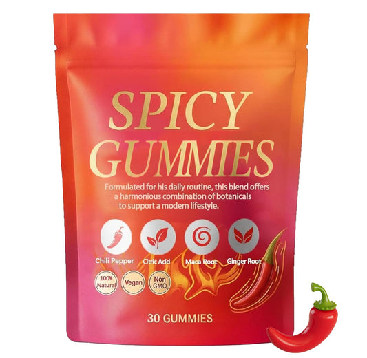 Voererh Spicy Gummy Hot Peach front view with vibrant flavor