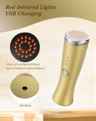 VOFEL Red Light Device face therapy closeup showing gentle warmth