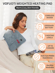 Vofuoti cordless heating pad abdomen area for soothing heat on the midsection.