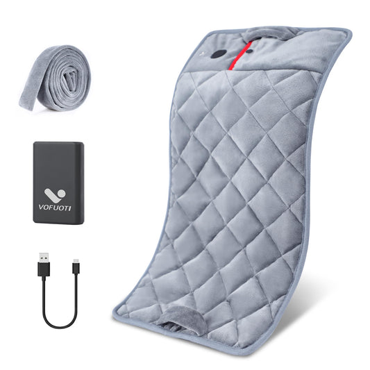 Vofuoti cordless heating pad back view offering targeted warmth on the torso.