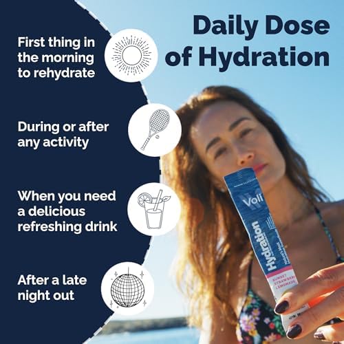 Voli electrolyte packets on-the-go sachets shown for convenient hydration