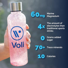 Voli Electrolytes Strawberry Lemonade served in glass for flavor