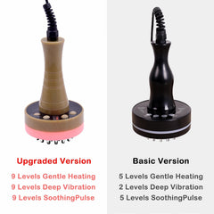 Volongoto massager used on legs to target smoother skin texture and potential toning.