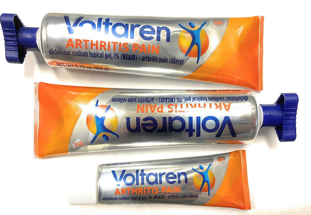 Voltaren Pain Gel Set organized display suggests everyday skincare routine