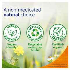Voltarol Naturals dermatologist-tested, free from artificial dyes and perfumes.
