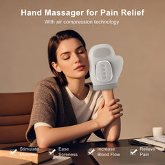 Voluart Hand Massager in use delivers warm, targeted relief after typing sessions